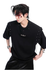 デコンストラクテッドストラップカットアウトTシャツ