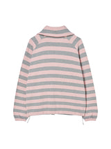 STRIPE COLLAR JACKET PINK