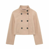 Vienna Double Button Crop Coat