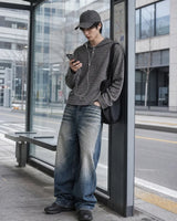 (UNISEX) マルチ ストライプ フード ロングスリーブ
