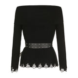 Lucid Cutting Off-Shoulder Knit