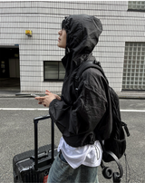 アークイン クロップフード ウィンドブレーカー