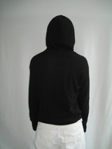 Slim Fit Finger Hole Ribbed Cropped Hood Zip-Up (2c)