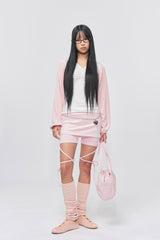 Puff Sleeves Cushion Bolero Pink