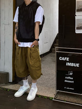 Metal Nylon Cargo Half Pants 3C