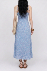 BLISSFUL FLORAL TIE-STRAP DRESS