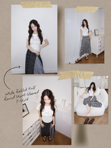 ホワイトラビットフリルラウンド半袖Tシャツ