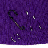 BBD Embroth Logo Piercing Beanie (Purple)