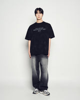 25FW ダーティーウォッシュド半袖Tシャツ ブラック
