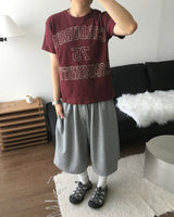 Koi Slub Crop Printed Short Sleeve T-Shirt 3C