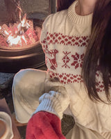 ノルディックケーブルニット