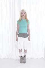 STRIPE COLORED FLARE SKIRT