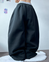 フリース🔥ベーシックワイドオーバーロングパンツ 🤍🖤🩶3カラー