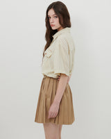 STRIPE POCKET SHIRT [BEIGE]