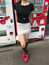 ポピー ボートネック スリム ハーフスリーブ Tシャツ