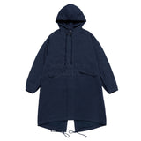 24FW SCRIPT LOGO PRINTING FISHTAIL JACKET NAVY