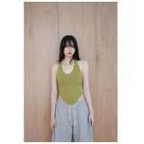 HALTERNEK KNIT VEST_OLIVE