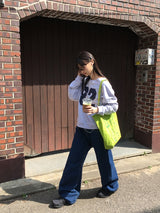 ラシUネックワンオフショルダープリンティングスウェットシャツ