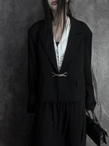 ボールドバックルクロップジャケット (unisex)