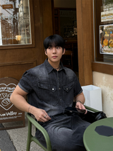 Ever snap western muscle-fit denim shirt