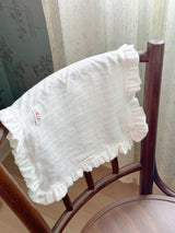 Initial Label Frill Matte Coaster Cotton Cover M