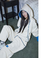 Snap curve hoodie / butter