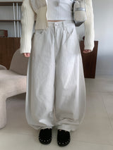 Steel Frame Metal Stud Balloon Fit Wide Long Pants (2 colors)