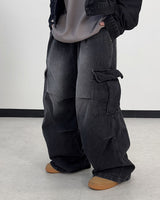 Flip Wide Denim Cargo Pants
