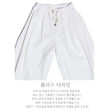 WIDE FIT TWO-TUCK PLEATS SWEAT PANTS_WHITE
