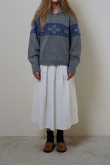 Rustic long skirt_ivory