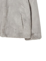 COLLAR FUR JACKET GREY