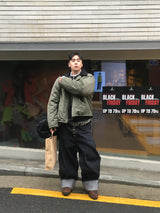 No.1537 V wide non-fade denim PT