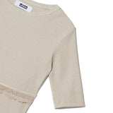 [ULKIN] Lace hook tight top_Beige