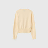 WOMAN GNRL ロゴ入りスタンダード長袖カーディガン [BUTTER]