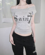 angel saint off tee (5colors)
