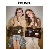 muva. 本革 ボウリング風 ショルダーバッグ