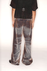 【Keshi】NEVADA BLAZING WASHED BAGGY DENIM JEANS 