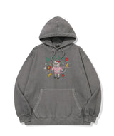 Hello Flower Pigment Hoodie