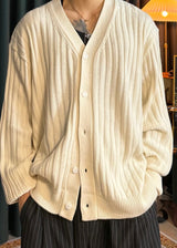 V-neck knit cardigan 4COLOR