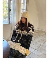 flower crochet trooper hat 