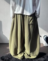 リンリンリネンリネンバルーンピンタックロングパンツ4カラー