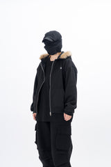 Rebe Raccoon Hooded Zip-Up