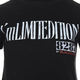 8287 リミテッドショートスリーブクロップTシャツ (ブラック)