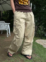 Buckle strap cargo pants(4color)