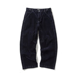 Velvet denim work pants / Dark navy