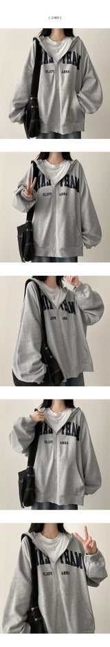 Mern Boxy Fit Hooded Zip-Up