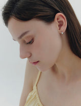 26SS★ H Edition Silver Rainy One-Touch Earrings