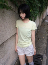 Hotfix detail Tee -Apple Green
