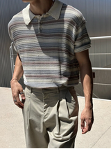 [S/S] Inconnect stripe kara half knit(3color)