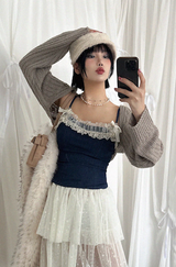 COLLAR BOLERO KNIT CARDIGAN (5COLORS!)